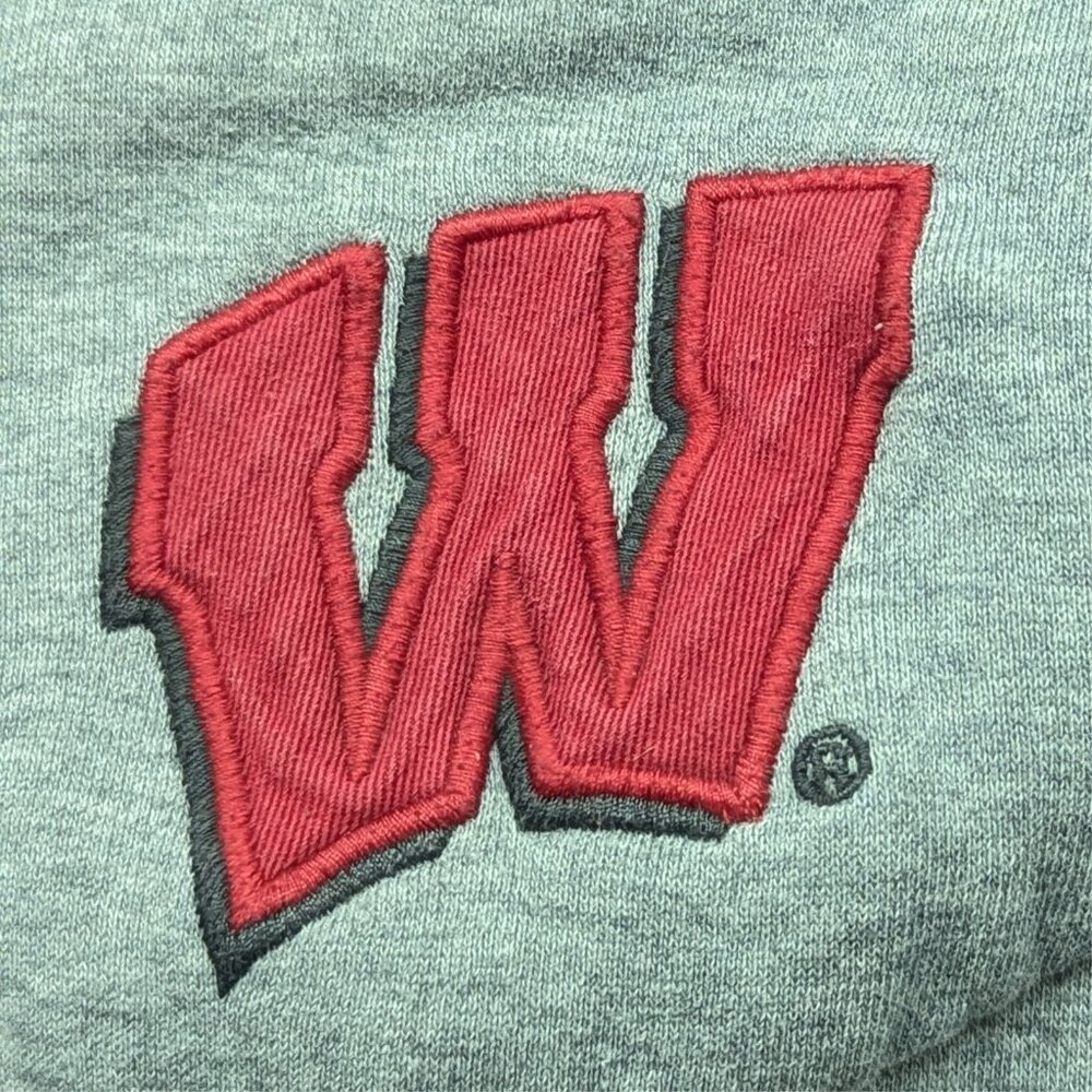 Wisconsin Badgers Gray Zip Up Jacket Long Sleeve Women’s Size L Campus Heritage - Picture 8 of 9